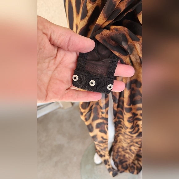 SEXY LEOPARD MESH MAXI DRESS - Picture 6 of 7